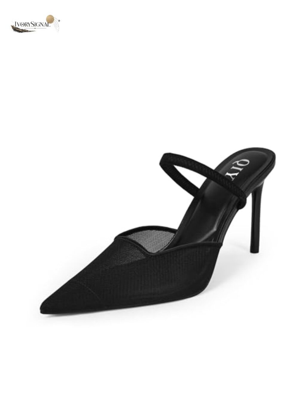 Women's Pointed Toe Slingback Stiletto Pumps Mesh High Heels Mules